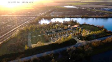 Decorative image, aerial view of the planned bereavement centre